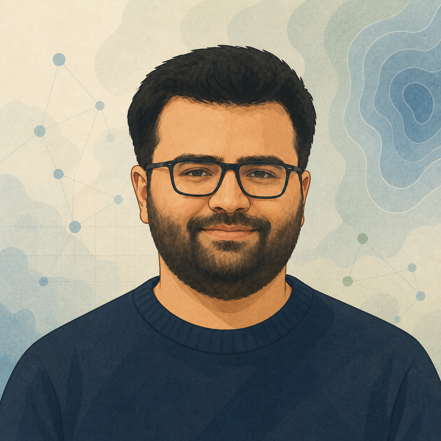 Illustrated portrait of Ghaith Chrit