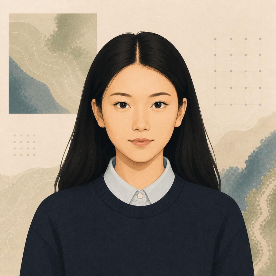 Illustrated portrait of Grace Shang