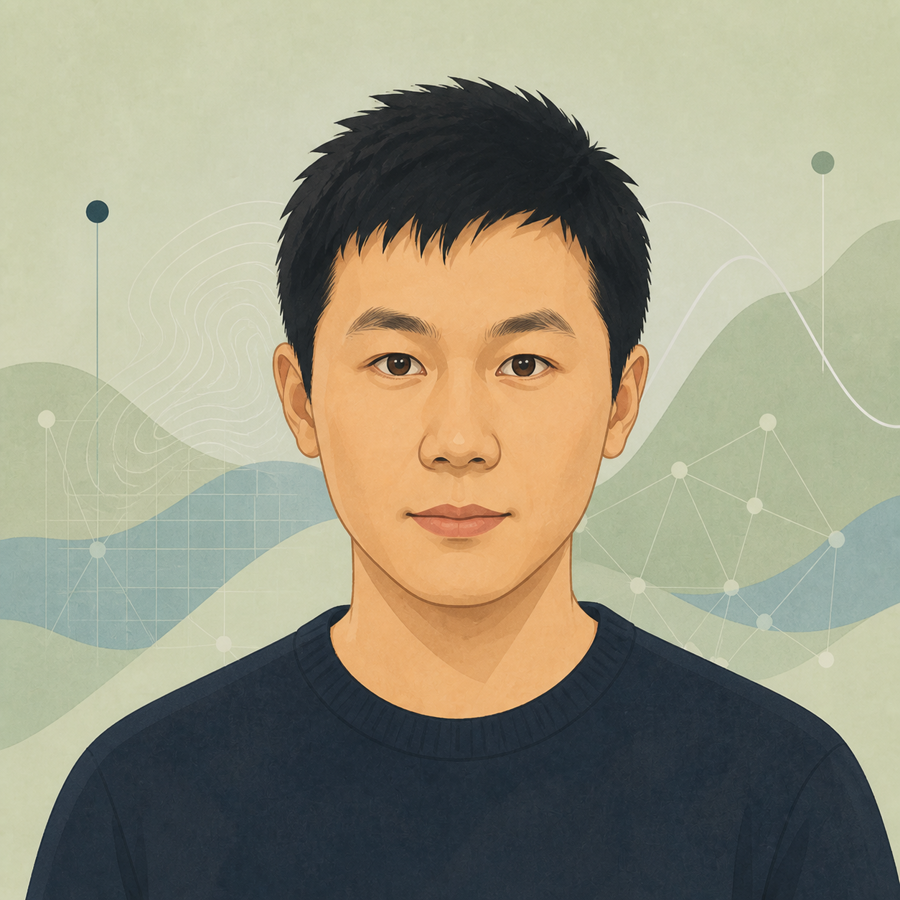 Illustrated portrait of Keyi Wu