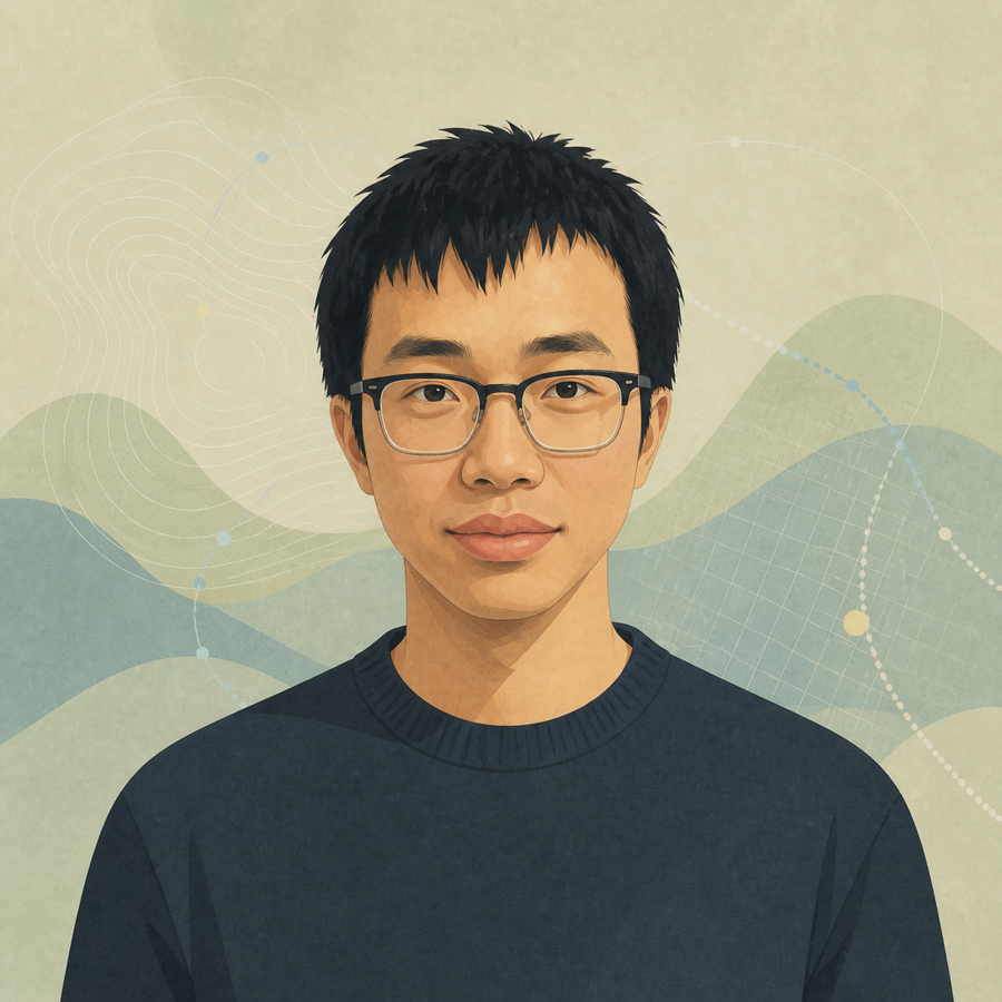 Illustrated portrait of Marshall Guo